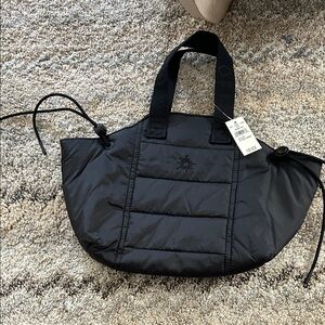 Aerie Black Quilted Mini Bag